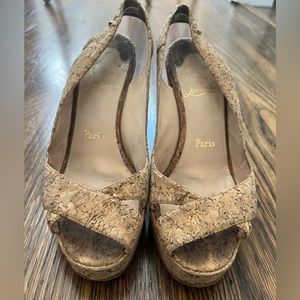 Christian Louboutin Marpoil Zeppa 120 peep-toe wedges